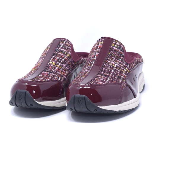Easy Spirit Shoes - Easy Spirit Traveltime  Slip On Wine-Tweed-Multi-Patent 10WW US